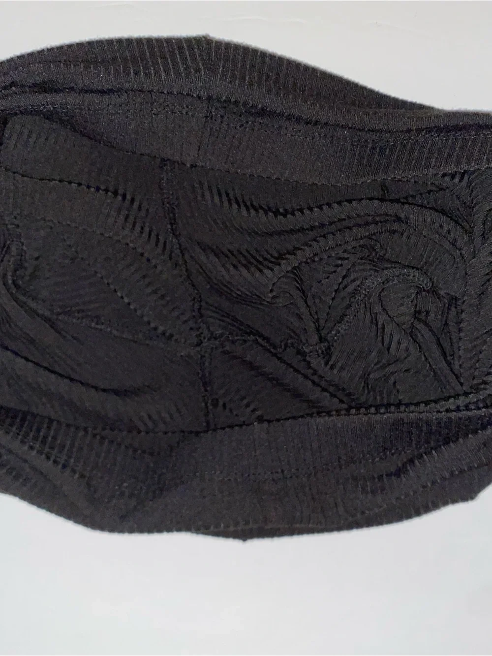 Bozzolo Black Ribbed Knit biker shorts